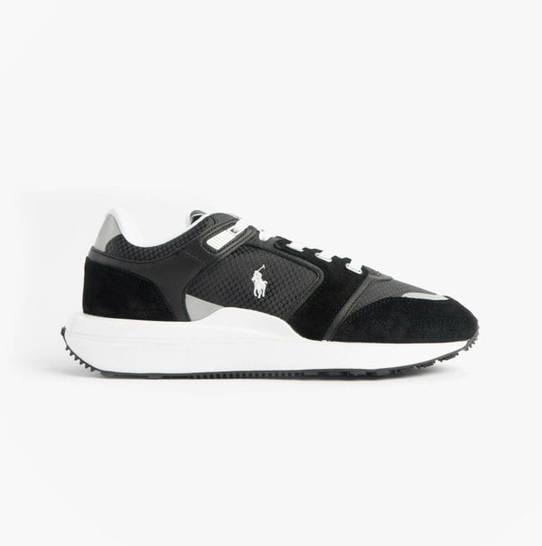 Polo Ralph Lauren Train 89 V2 Mens Suede Panelled Trainer Black / White