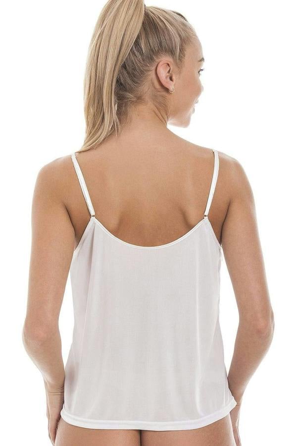 Camille Women's Cami Top Black Satin Strap Luxury Stylish Ladies Camisole