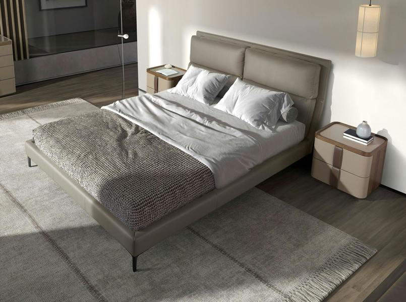 Angel Cerdá Mink coloured leatherette bed 7014