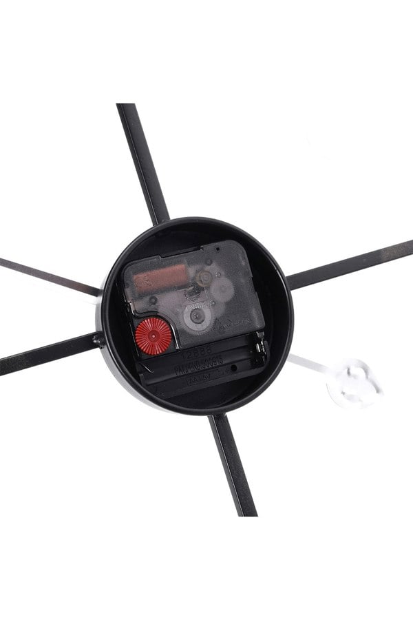 Living and Home 80cm Dia Black Frame Gold Roman Numeral Hollow 60 Scale Wall Clock