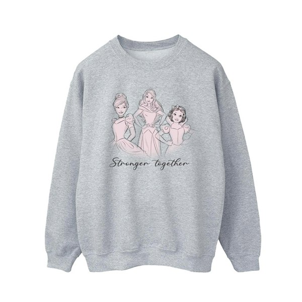 Disney Mens Princesses Stronger Together Sweatshirt - Sports Grey