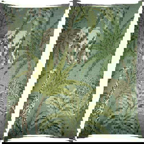 Paoletti Jungle Parade Cushion Cover - Green