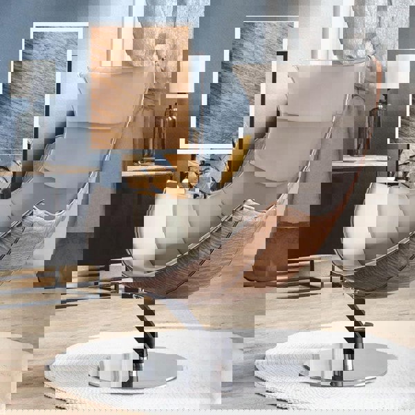 Russell Lobster Chair, With Ottoman, Walnut Texture, Armchair-Rit Concept-Texture A-Rit Concept