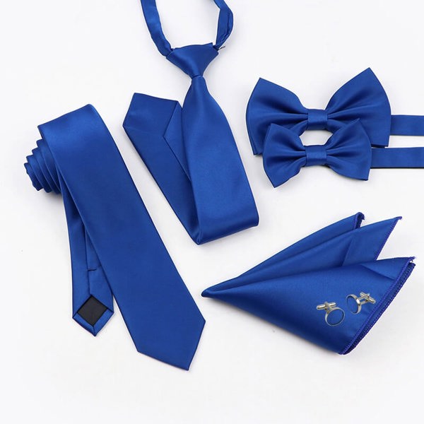 Royal Blue tie and accessories set