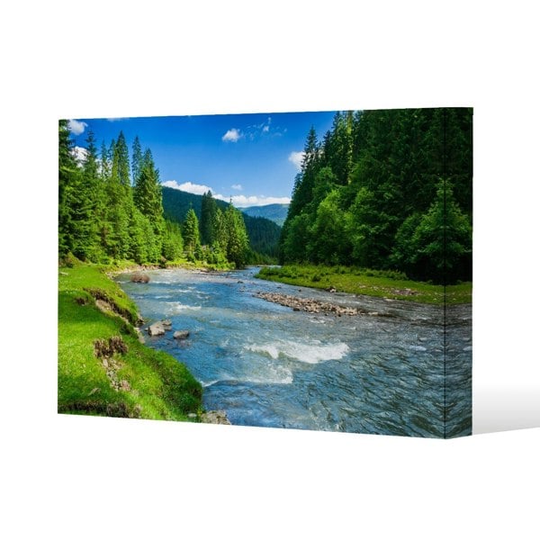 Benjamin Tate Design green leaves pattern and texture at Indonesia Slim Style Canvas Print  90x120cm , 15mm Slim Real wood.
