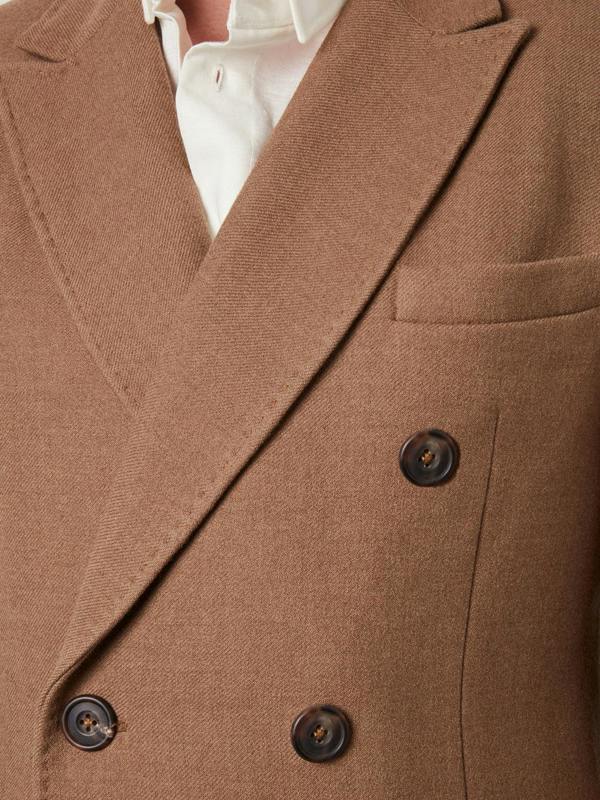 Serran London Double Breasted Coat - Brown