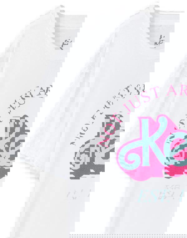 Barbie Mens White Ken Arm Candy Retro Short Sleeved T-Shirt