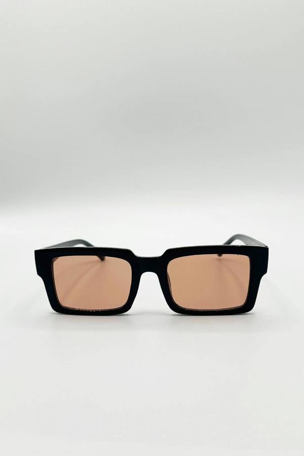 Oversized Square Sunglasses In Black - svnx
