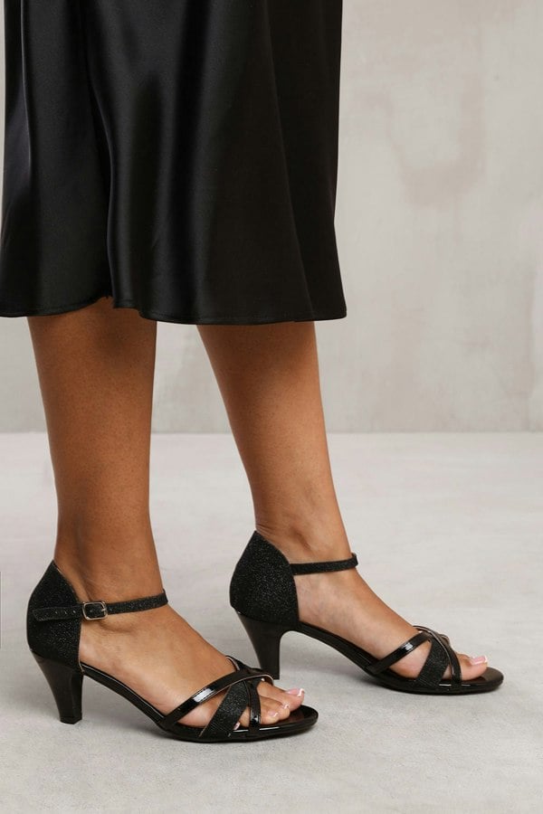 Where's That From Yardley Mid High Heel With Buckle Ankle Strap In Black