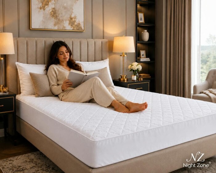 Night Zone Microfibre Quilted Mattress Protector Extra Deep 30cm – Hypoallergenic Breathable Mattress Cover