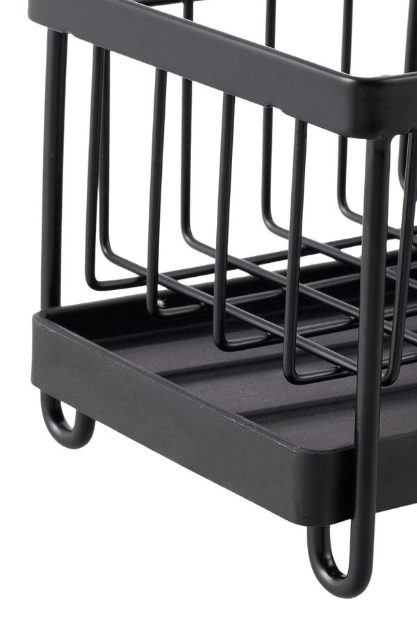 Living and Home Steel Kitchen Sink Caddy Organizer Rack with Drain Tray