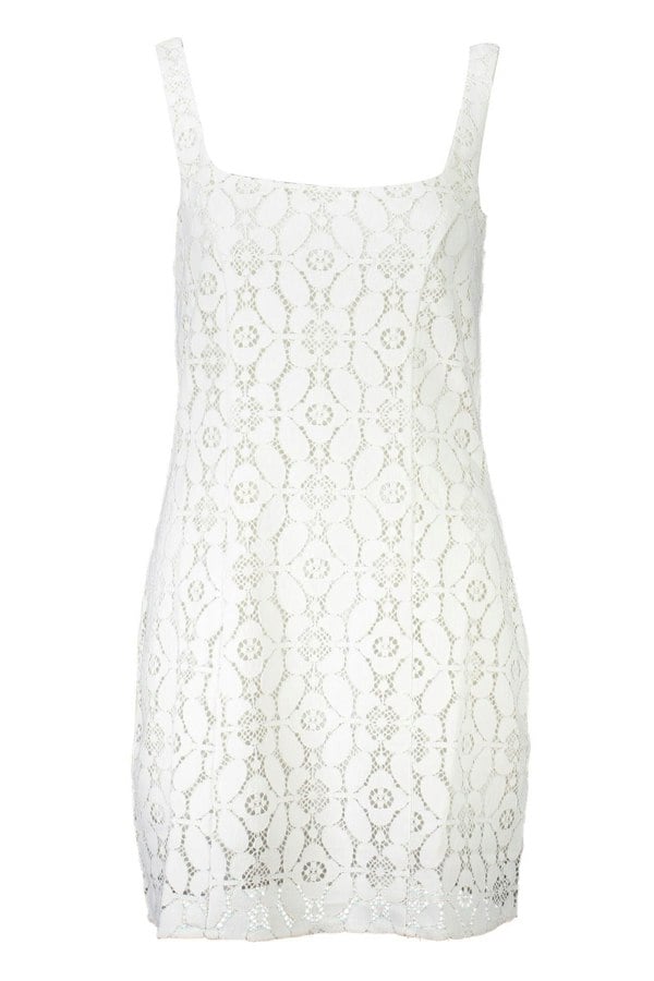 Desigual Women's White Floral Lace Dress