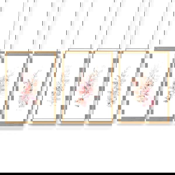 Framed Pictures For The Bathroom | Set of 3 Seashells Wall art Prints