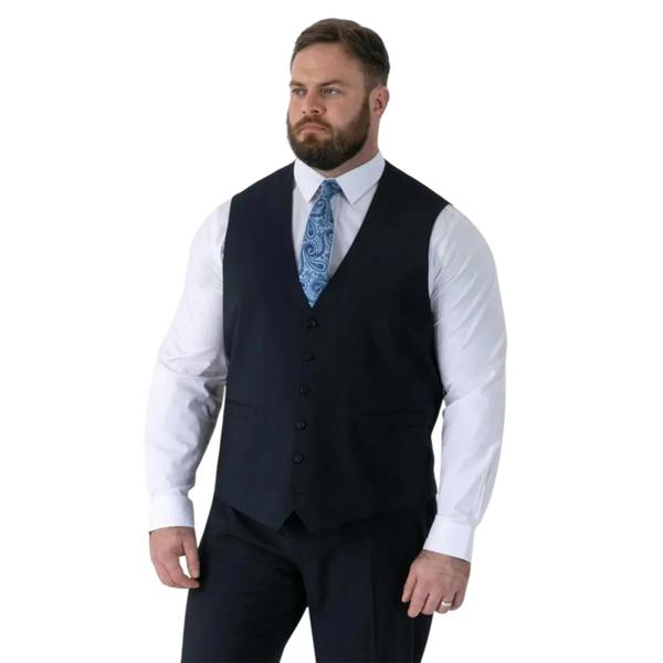 Duke Mens D555 Ted 4 Way Stretch Kingsize Waistcoat - Navy - 