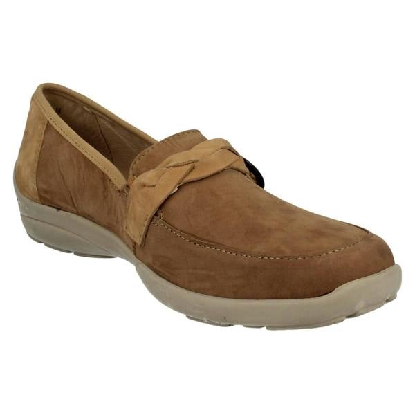 DB Shoes Ladies Easy B Wide Fitting Slip On Loafers Cork