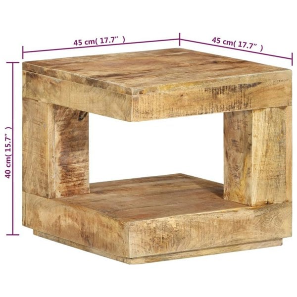 Berkfield Coffee Table 45x45x40 cm Solid Wood Mango