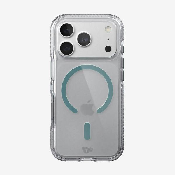 Tech21 Evo Crystal Case with MagSafe for iPhone 17/18 Pro 6.3" Clear Emerald Dust - T21-11645