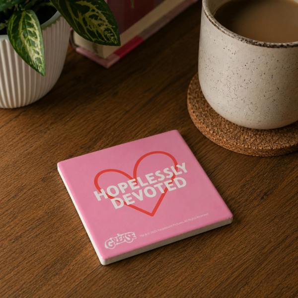 Widdop & Co Fandomania Grease 'Hopelessly Devoted' Coaster Pink
