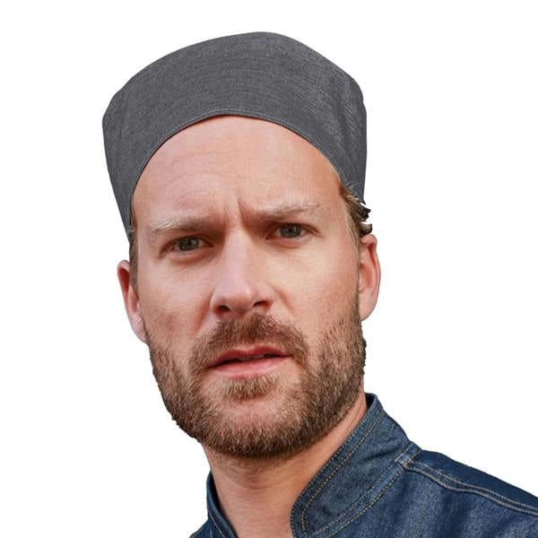 Premier Unisex Chefs Skull Cap (Pack of 2) - Grey Denim