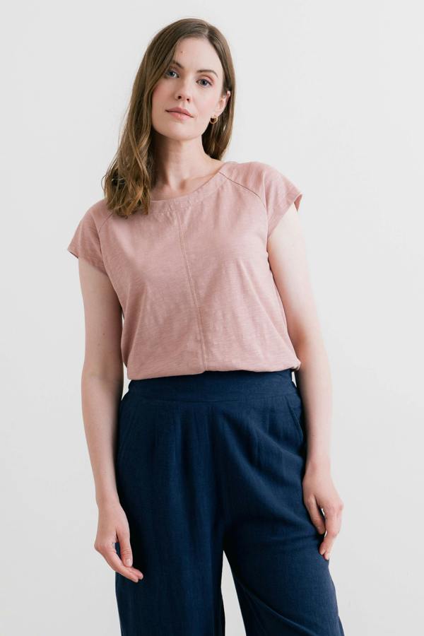 Lily & Me Tidal Organic Cotton T-Shirt Soft Pink
