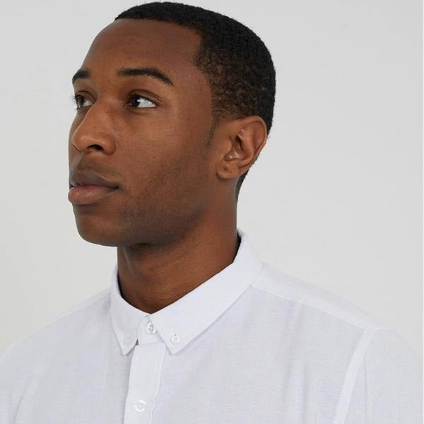 Brave Soul White Cotton Long Sleeve Oxford Shirt - White Image 4