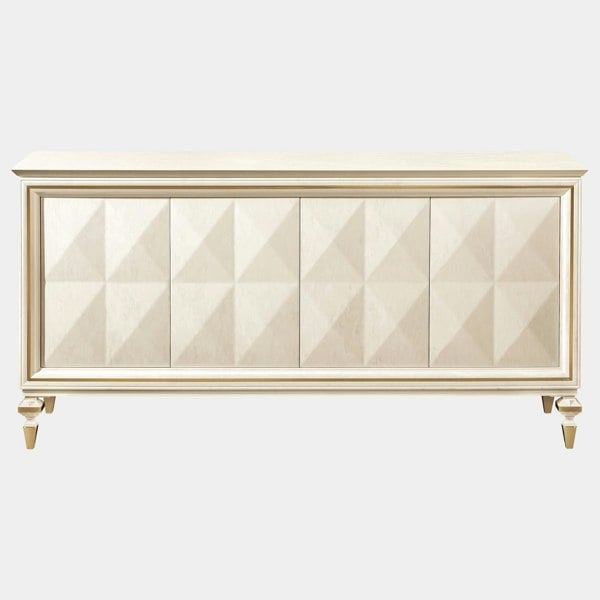 Cantori Mother-of-Pearl Luxury Diamond 4-Door Sideboard