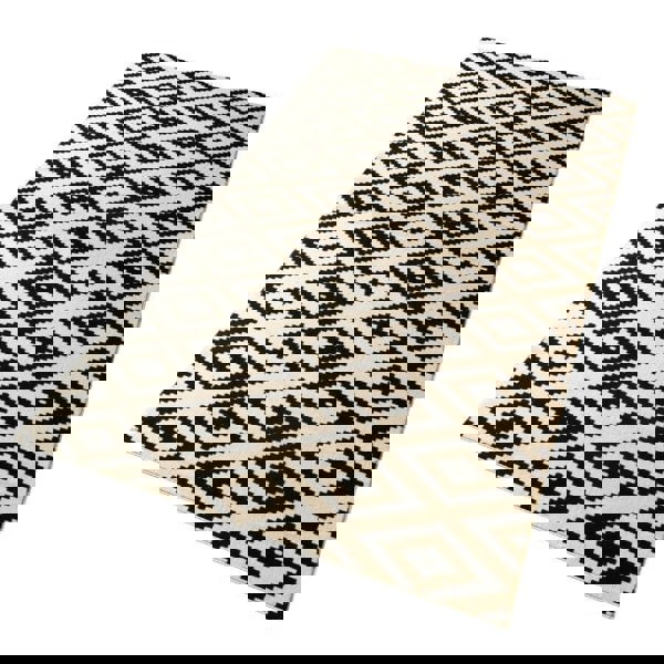 Velours Diamond Design Black & Cream