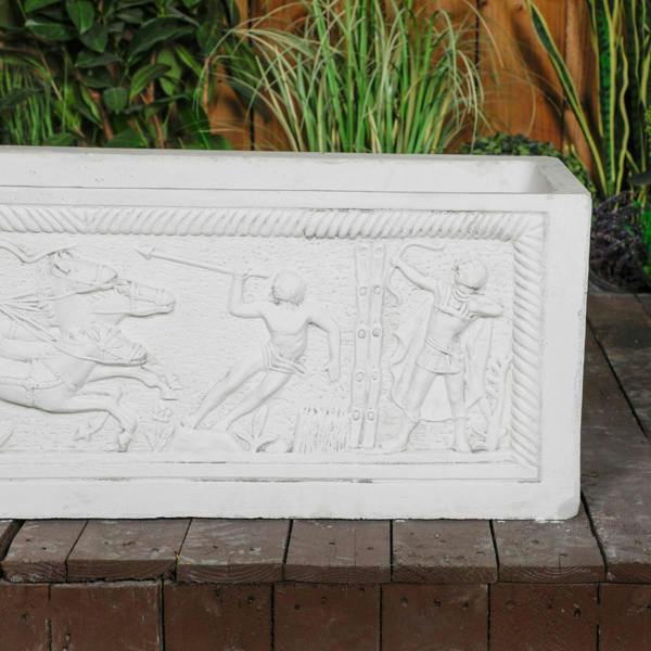 Gladiator Design White Stone Planter Trough 