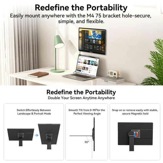 Blackview Table 9 16" FHD 360° Portable Laptop Monitor