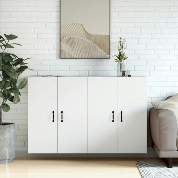 Berkfield Wall Mounted Cabinets 2 pcs White Engineered Wood