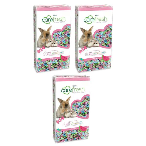 3 Bags 10L Each (30 Litres In Total) Small Dust-Free Tutti Frutti Natural Paper Pet Bedding With Odour Control