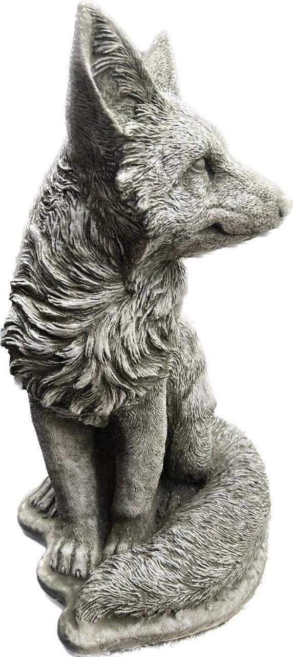Stone Cast 'Fox' Garden Sculpture