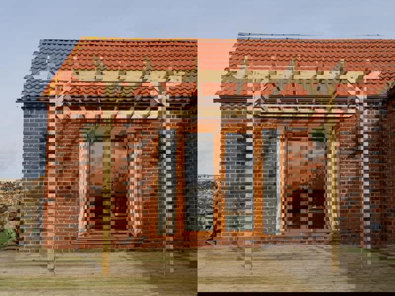 Arbor Garden Solutions Wall Mounted Wooden Pergola Kit - Corbel Design