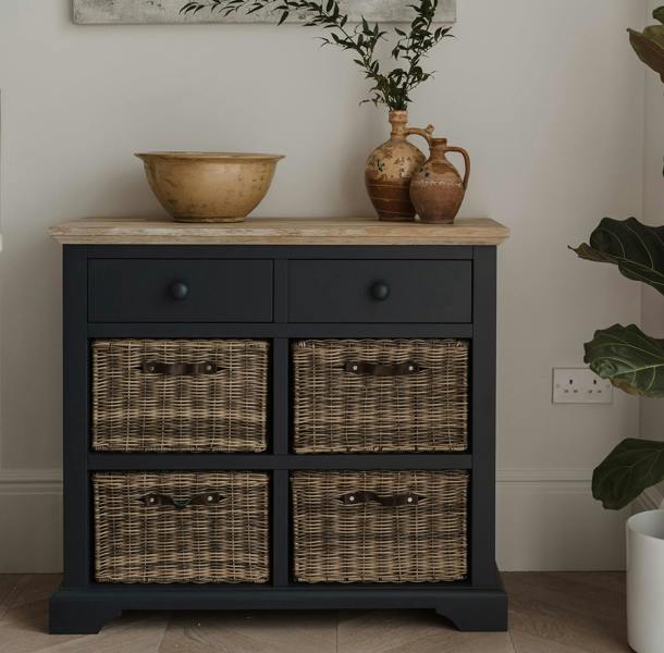 Statement Furniture Florence Sideboard with 2 Drawers and Removable Storage Baskets