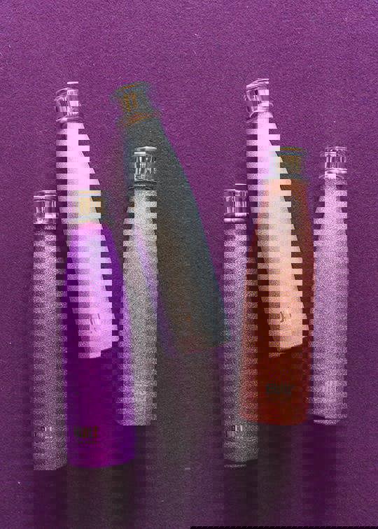 Built New York BUILT 500ml Double Walled Stainless Steel Water Bottle Purple Glitter