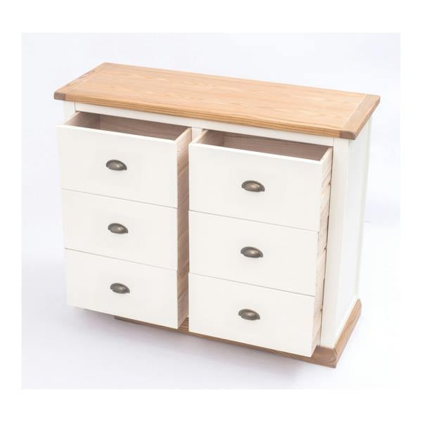 Cabinet Bits Tropea 6 Drawer Chest of Drawers Brass Cup Handle