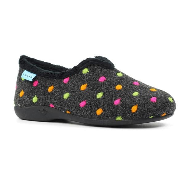 Lunar Womens/Ladies Studio Slippers - Black