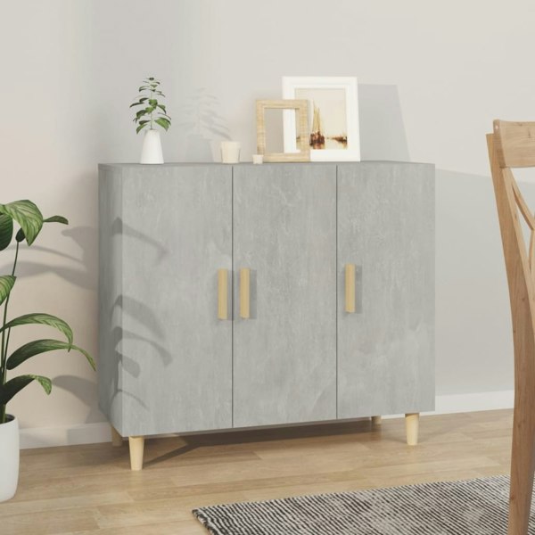 Berkfield Sideboard Concrete Grey 90x34x80 cm Engineered Wood