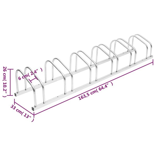 Berkfield Bike Rack for 6 Bikes Galvanised Steel