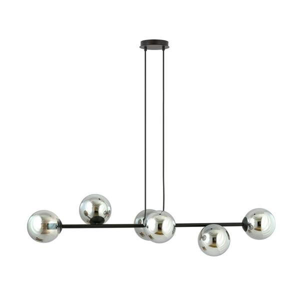 Emibig ROSSI Pendant lamp  6 x E14 Black with Graphite Shade