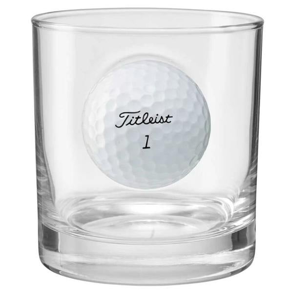 Personalised Golf Ball Whisky Glass - alternative angle