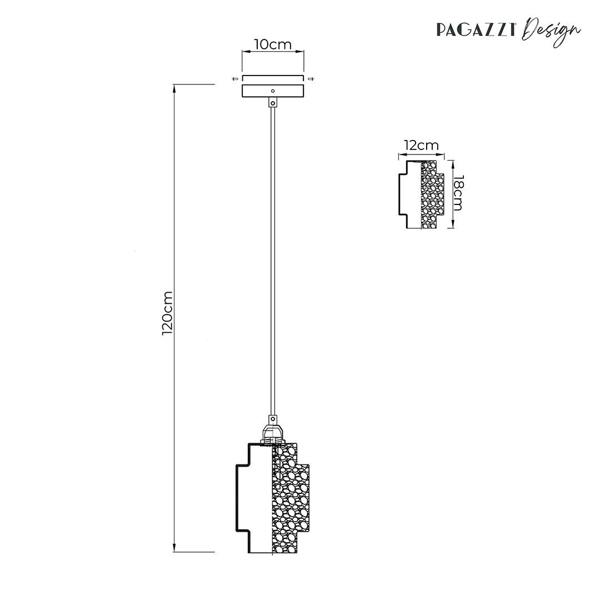 Pagazzi Lighting Evelle Chrome Single Pendant