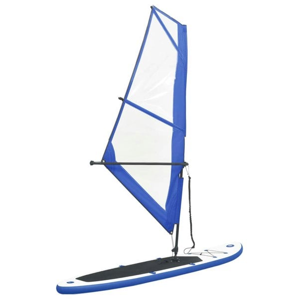 Berkfield Inflatable Stand Up Paddleboard with Sail Set Blue and White