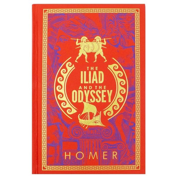 HOMER: The Iliad and The Odyssey (Leather-bound)