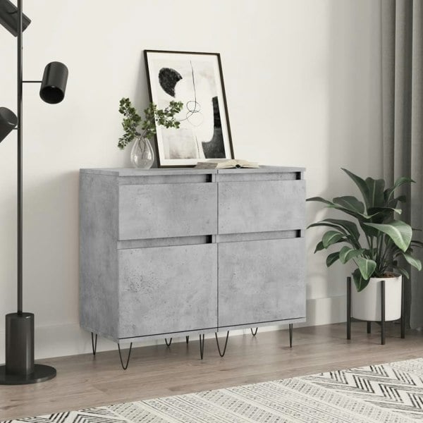 Berkfield Sideboards 2 pcs Concrete Grey 40x35x70 cm Engineered Wood