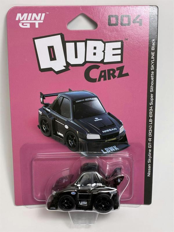 MCSlots Nissan Skyline GT-R R34 LB-ER34 Silhouette Skyline Black Qube Carz 6cm QZ00401BL