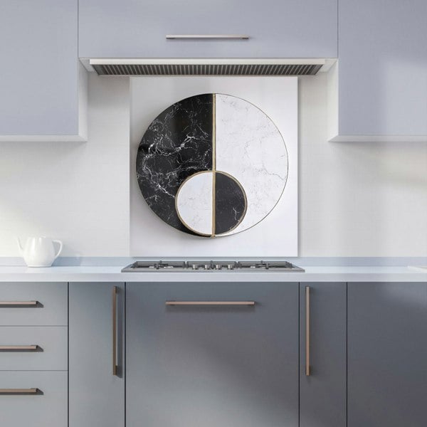 Warren Reed - Designer Sleek Yin Yang Marble Design Kitchen Splashback