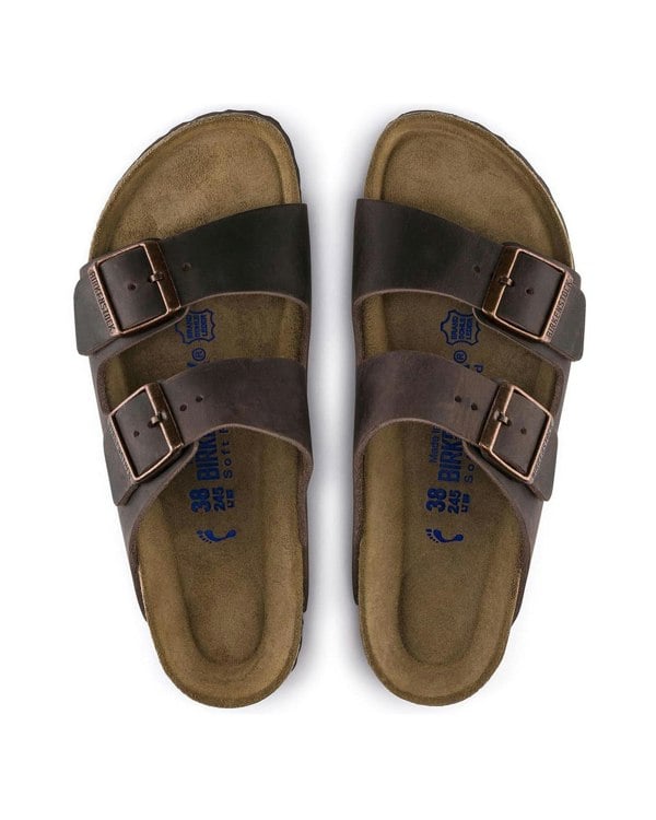 Birkenstock Arizona Soft Footbed Mens Oiled Leather Sandals - Habana - CHO - Designer Mens Sandals