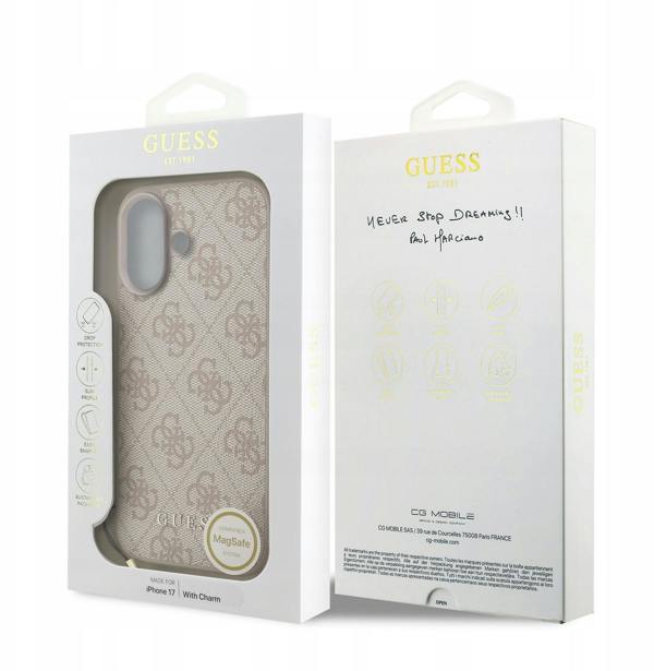 Guess 4G Charms Case for iPhone 17 6.3" Tone on Tone Pink - GUHMP17SGF4GCP