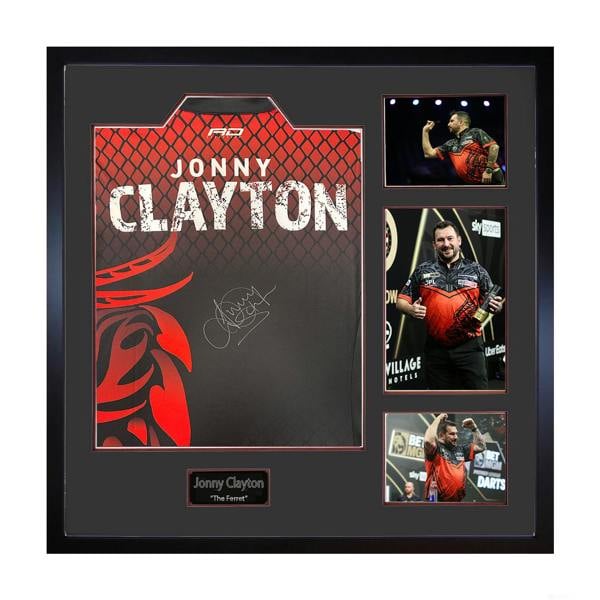 Jonny Clayton Signed Shirt Elite Frame